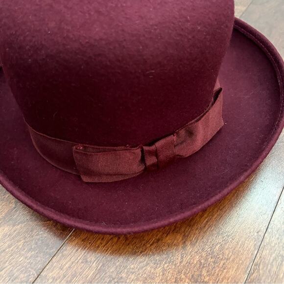 Vintage Amanda Smith Women’s 100% Wool Hat, Burgundy Maroon, 90s Style, Italian - Picture 8 of 14